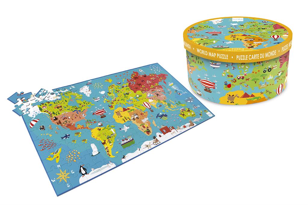 Puzzle – Carte du monde – 150 pièces – L'enfant R'oie